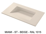 Plan vasque Design, sur mesure, Largeur 60 à 200 cm x Profondeur 40 à 60 cm, résine minérale de couleurs ACRYSTONE®, Finition lisse, Livraison Offerte et Rapide.